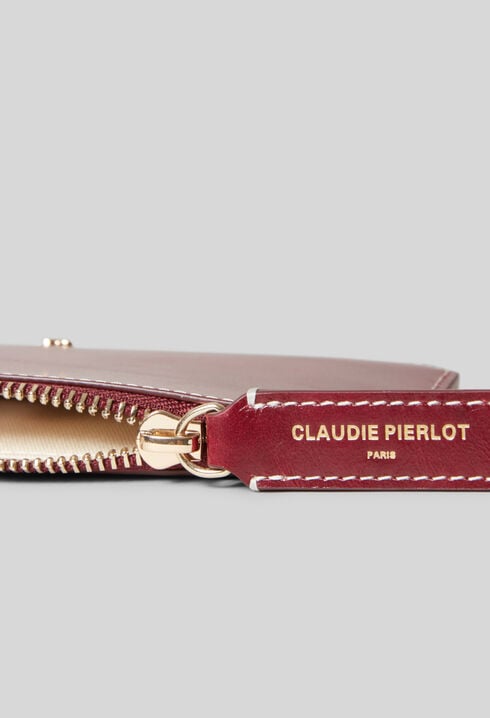 Gold Heart Leather Card Holder