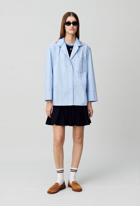 Oversized contrast shirt