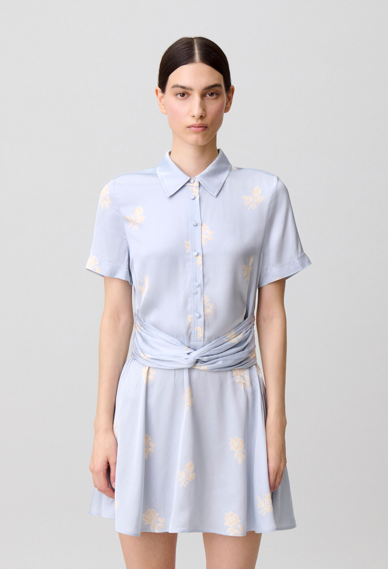 Floral satin dress