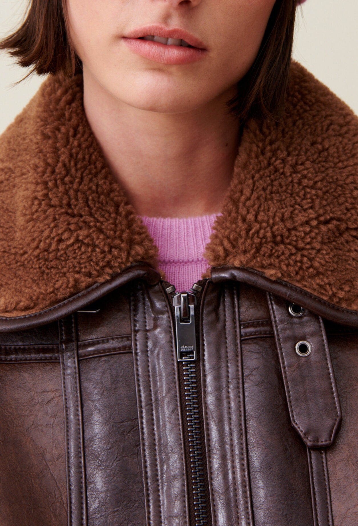 Cashmere ribbed hat CP embroidery