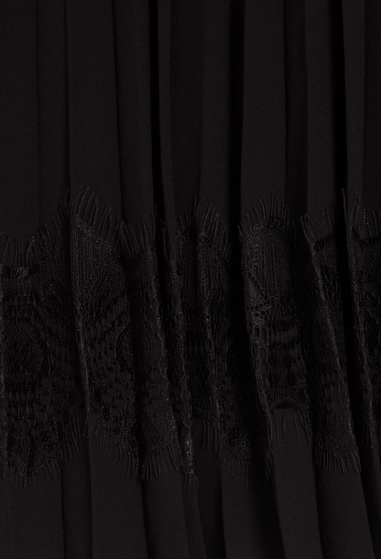 Twist short black pleated dress 