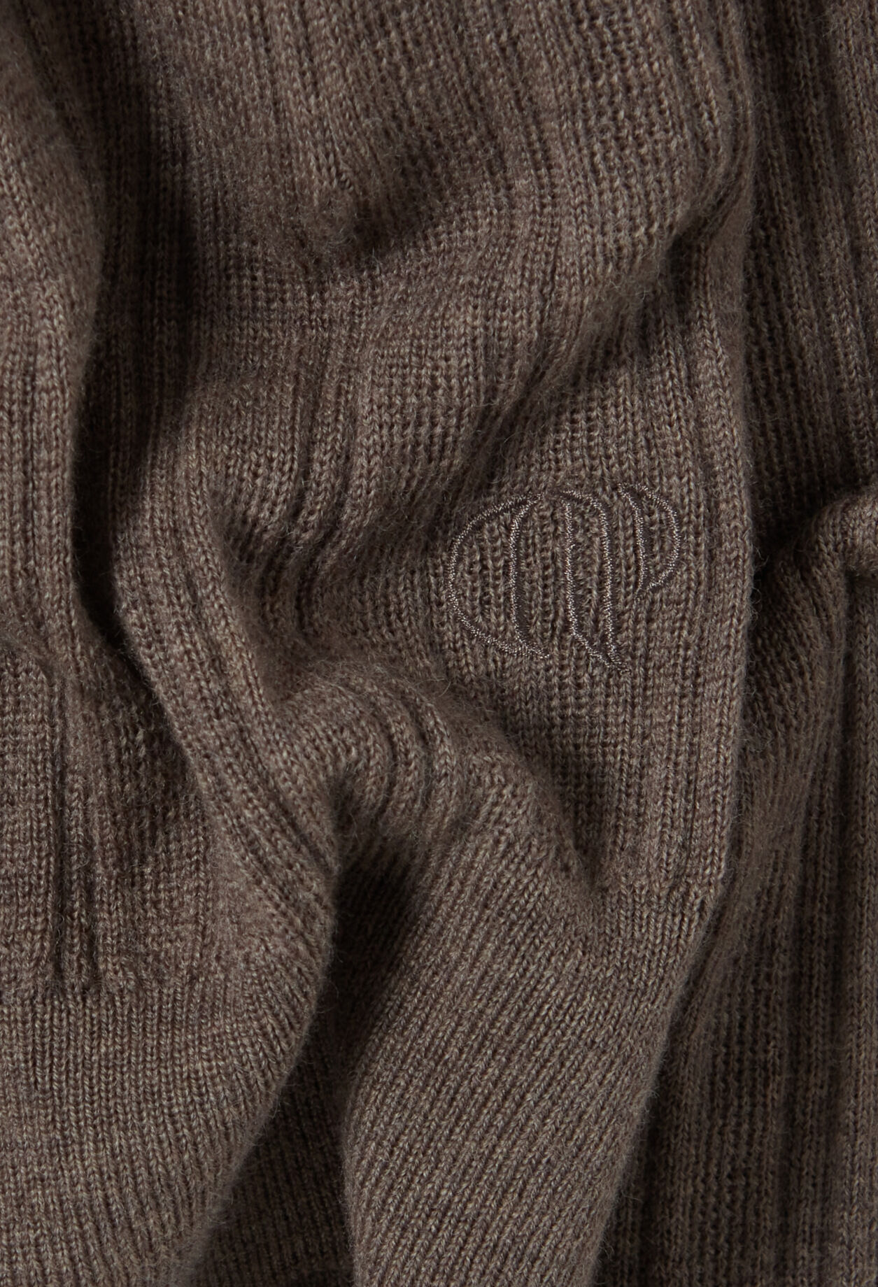 Ribbed Polo Sweater