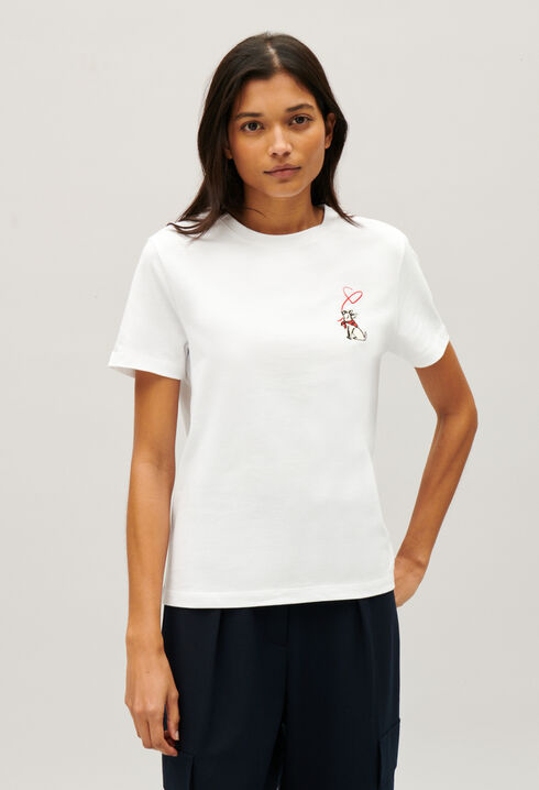 Jean Toto cream T-shirt