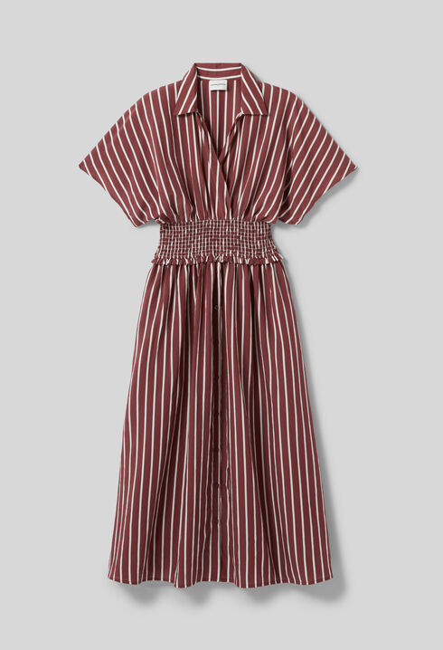 Striped wrap dress