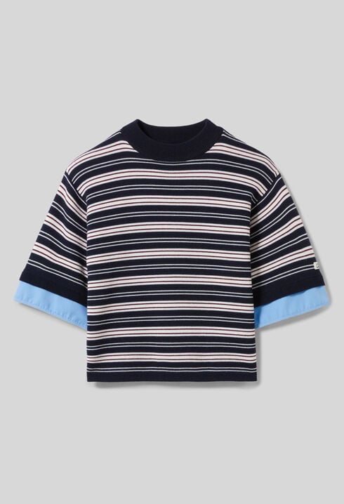 Fine Knit Striped Top