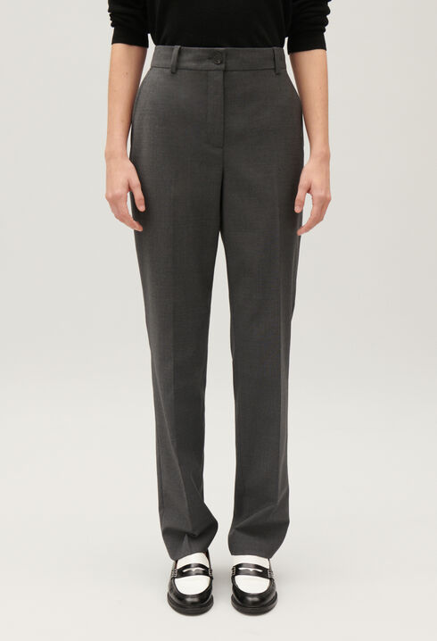 Flecked grey suit trousers