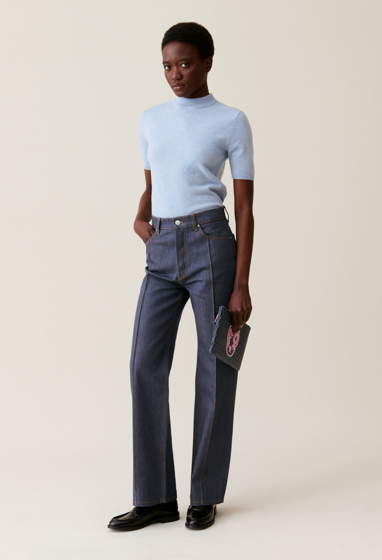 Claude high-waist straight jeans