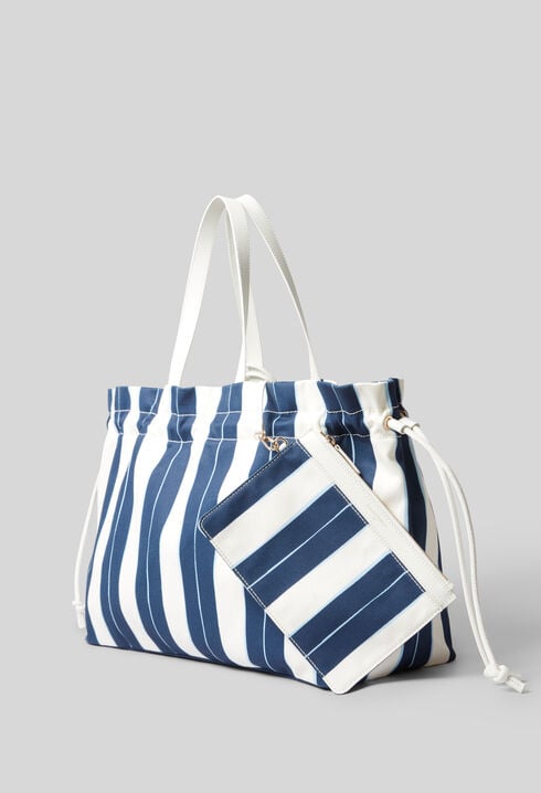 Large Striped Tote Bag