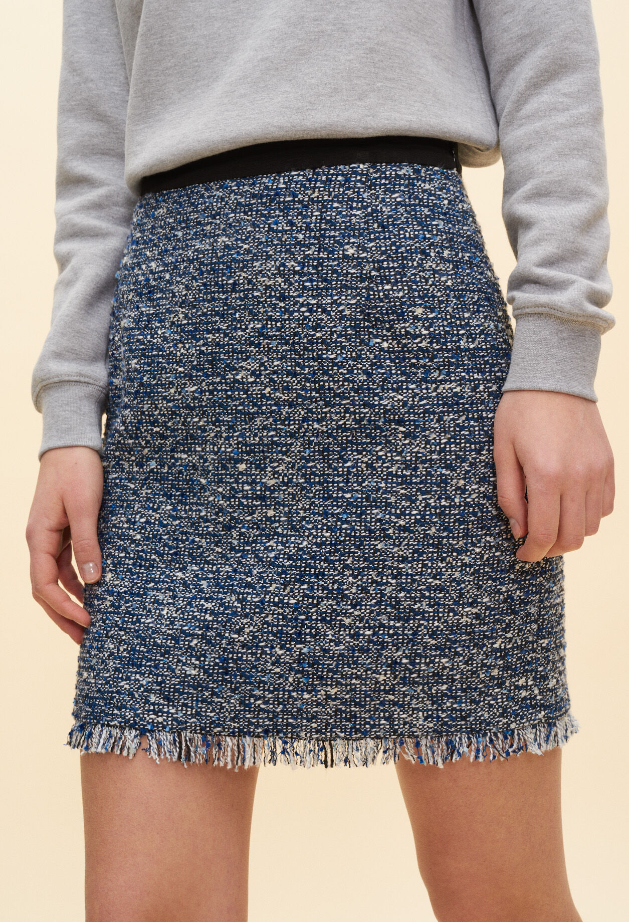 Metallic mini skirt