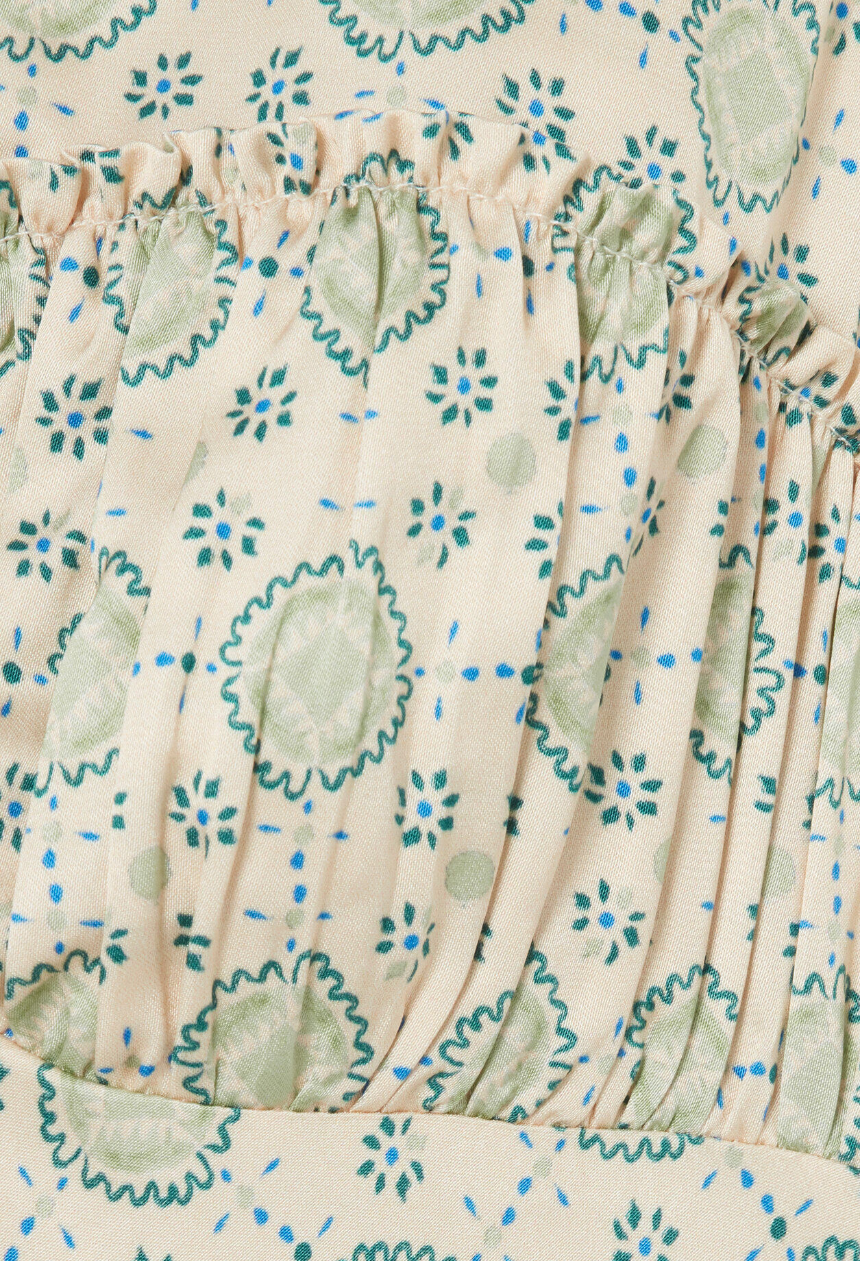 Patterned satin dress