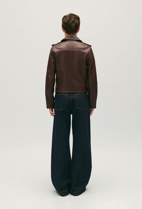 Black smooth leather jacket