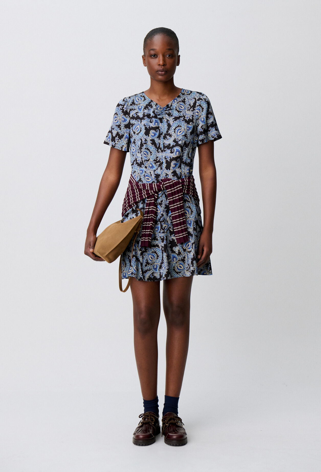 Flowy printed short dress
