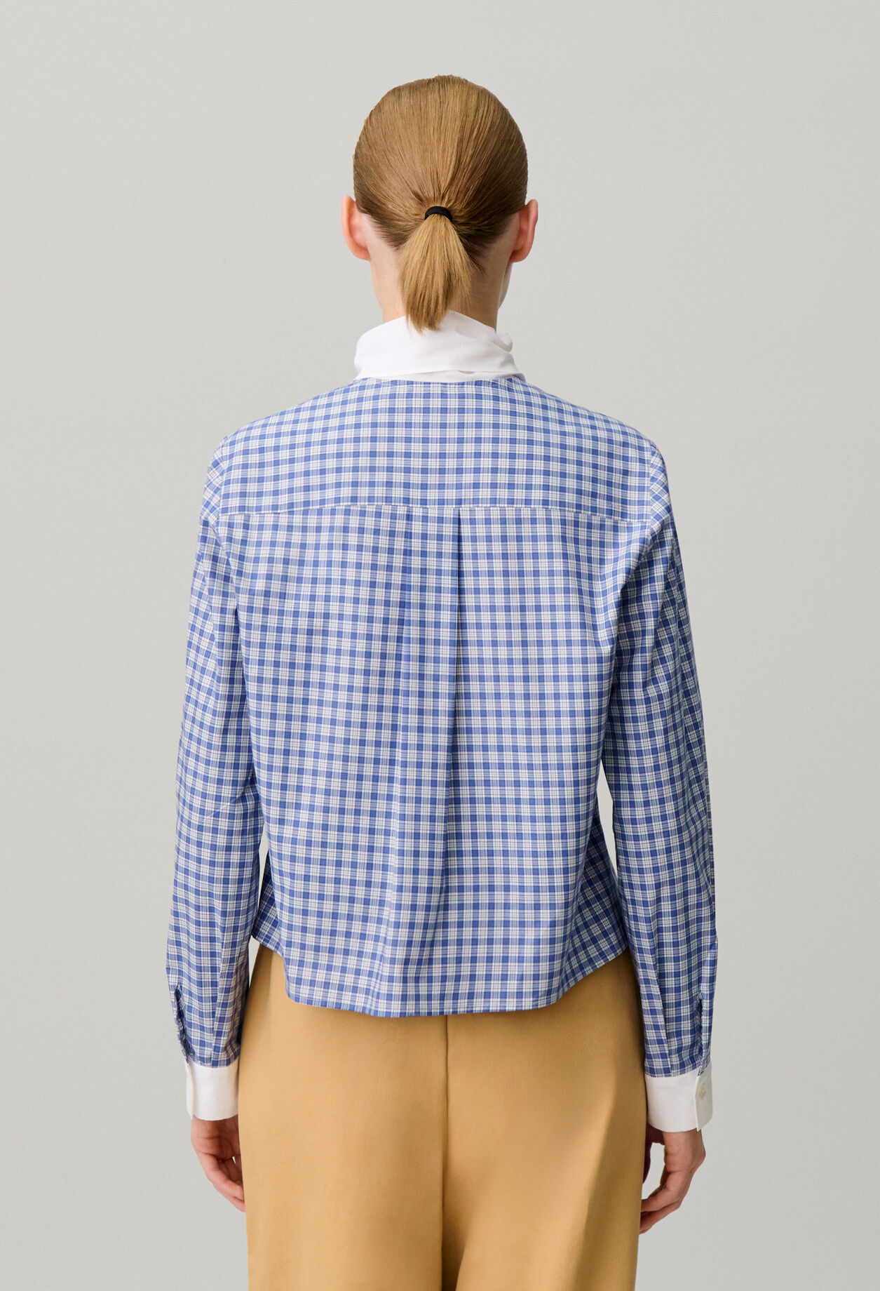 Checked poplin blouse