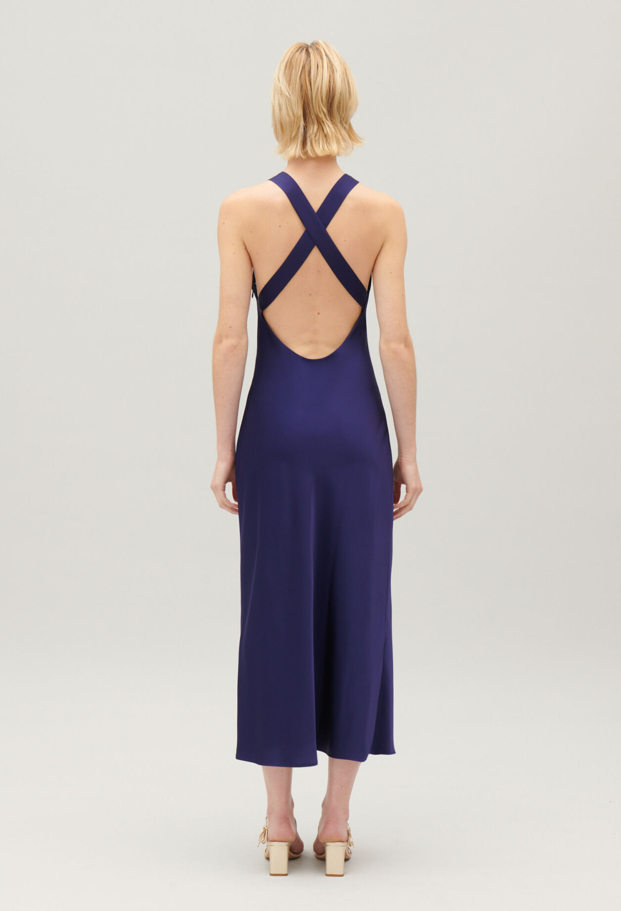 Long satin dress