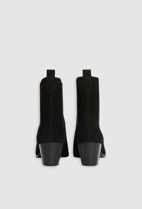 Black suede boots