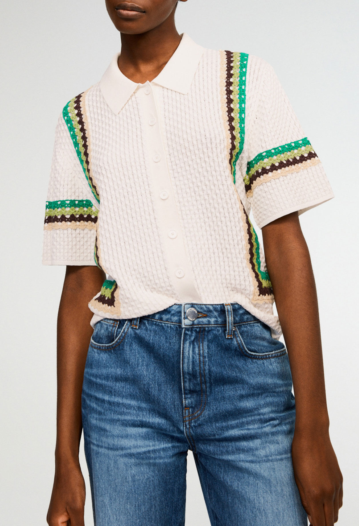 Short-sleeved polo shirt