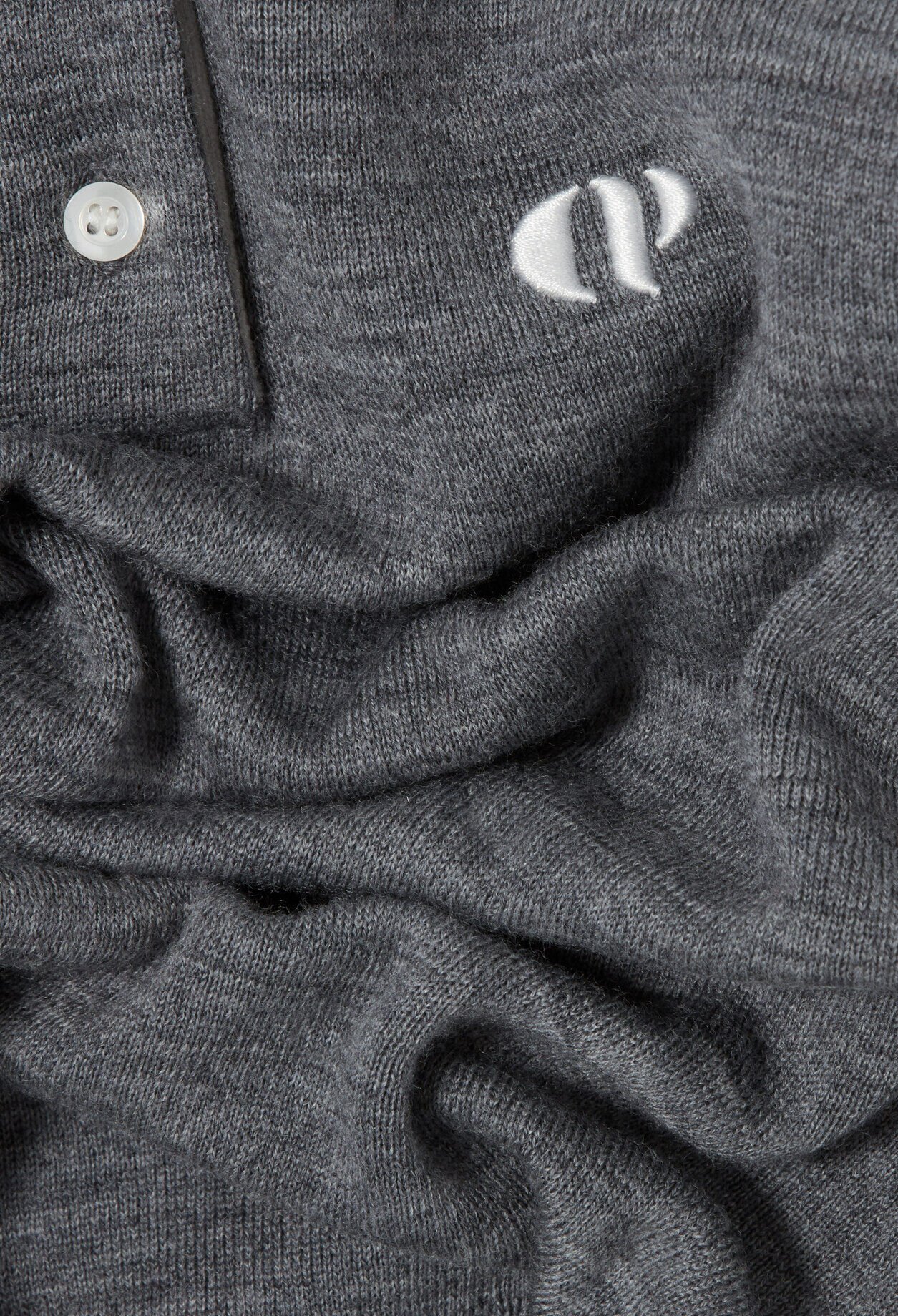 Fine Knit Polo Sweater