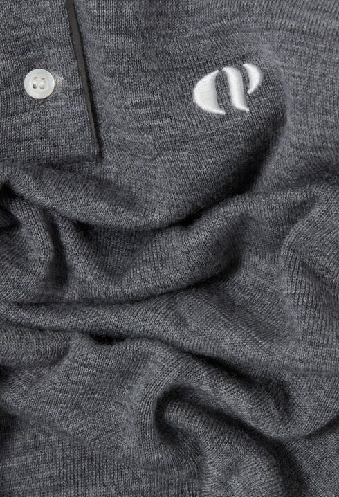 Fine Knit Polo Sweater