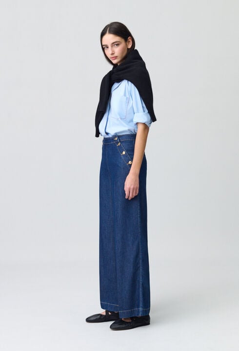 Wide-Leg Sailor Trousers