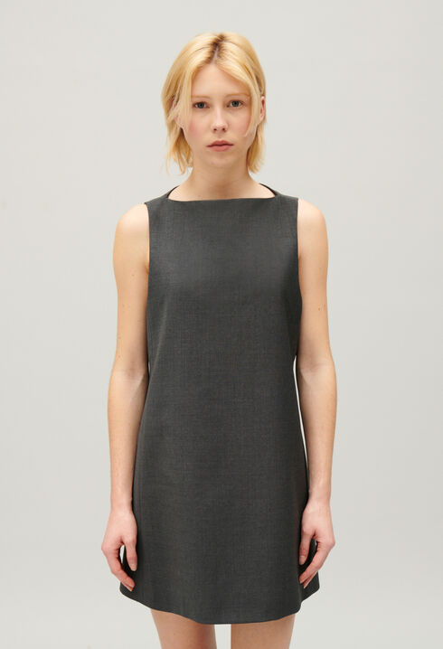 Short flecked grey dress