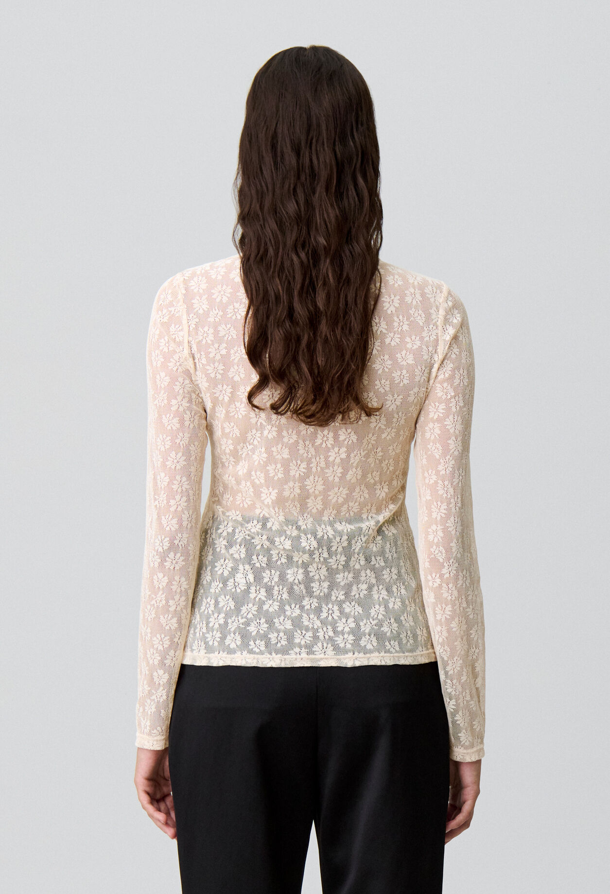 Sheer lace top