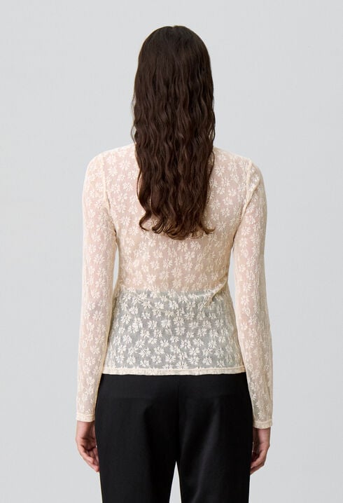 Sheer lace top
