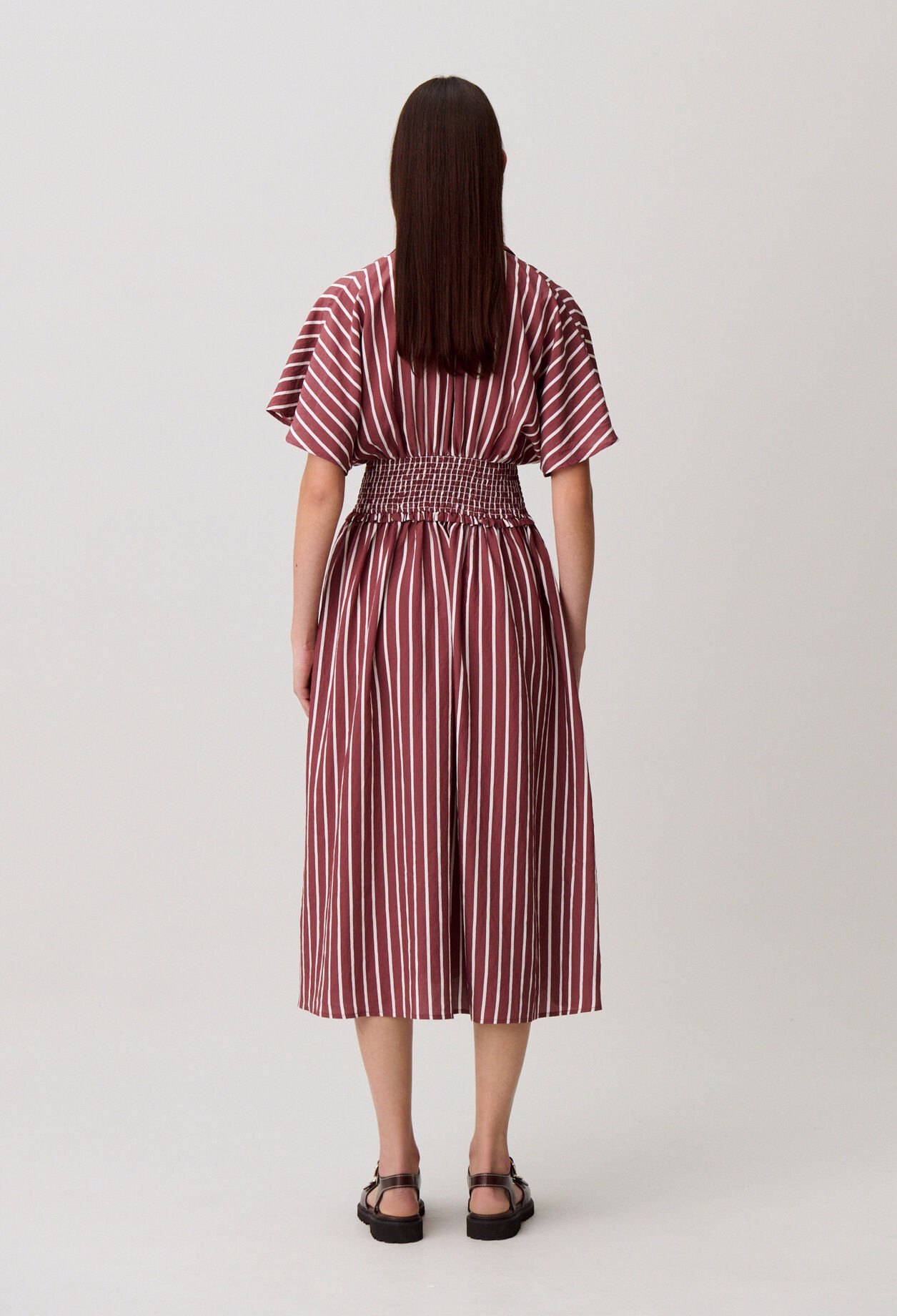Striped wrap dress