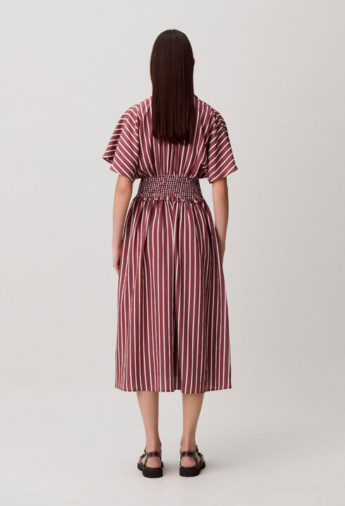 Striped wrap dress