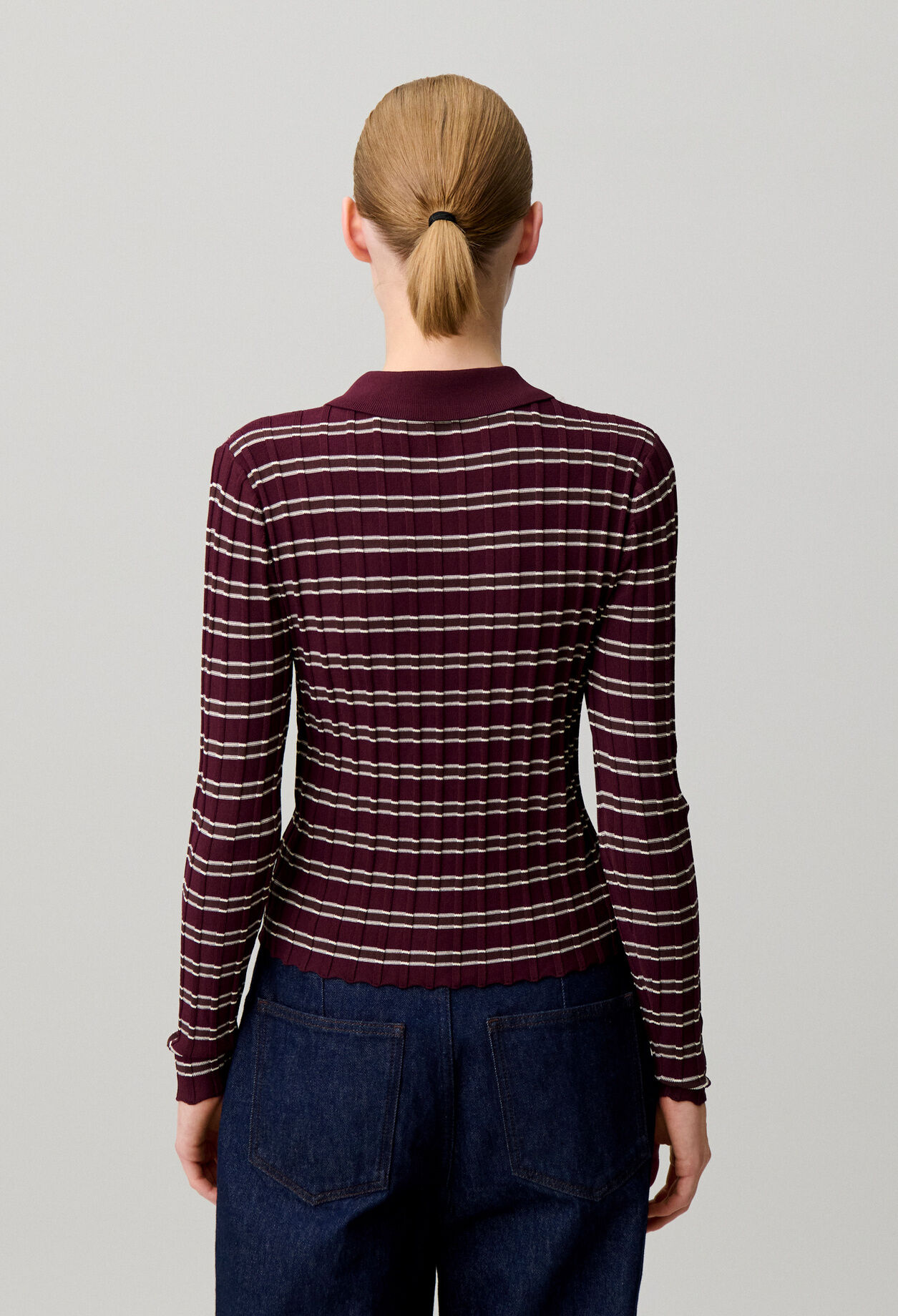 Multicoloured striped knit jumper