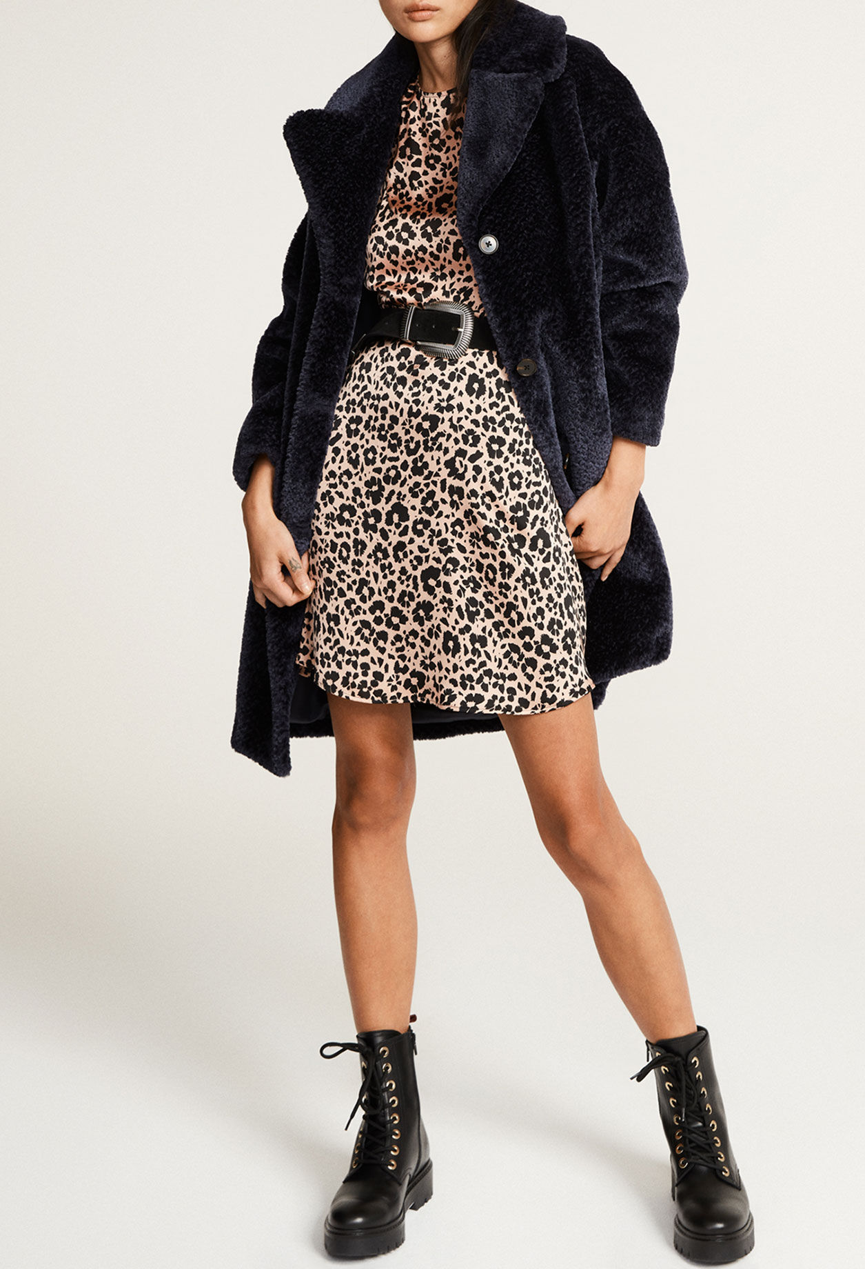 Leopard print skater dress