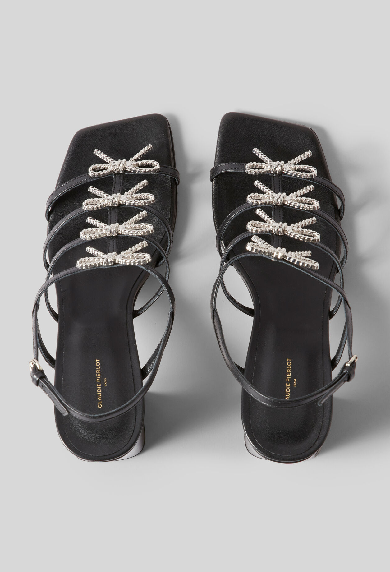 Jewelled leather sandals
