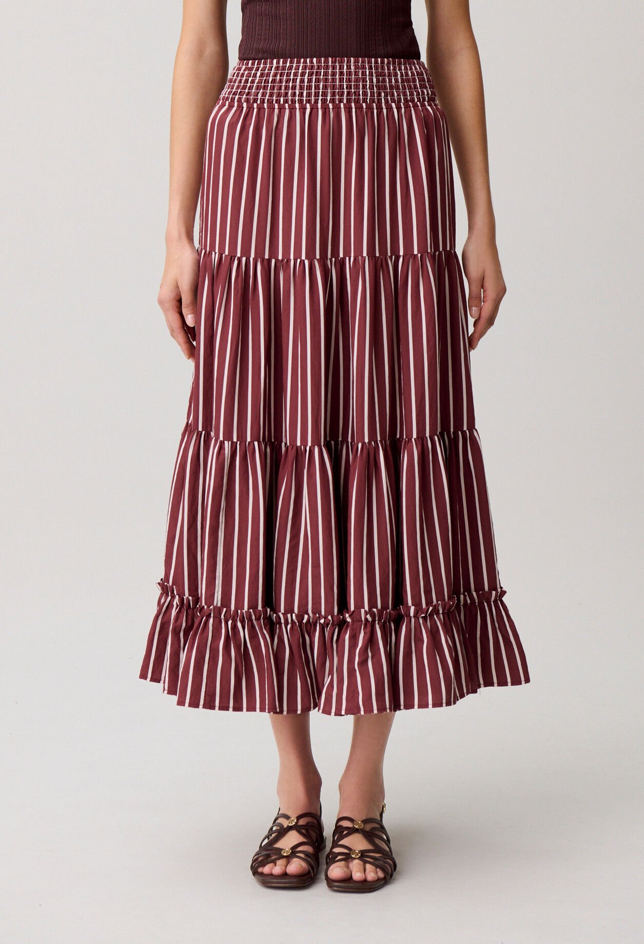 Striped maxi skirt