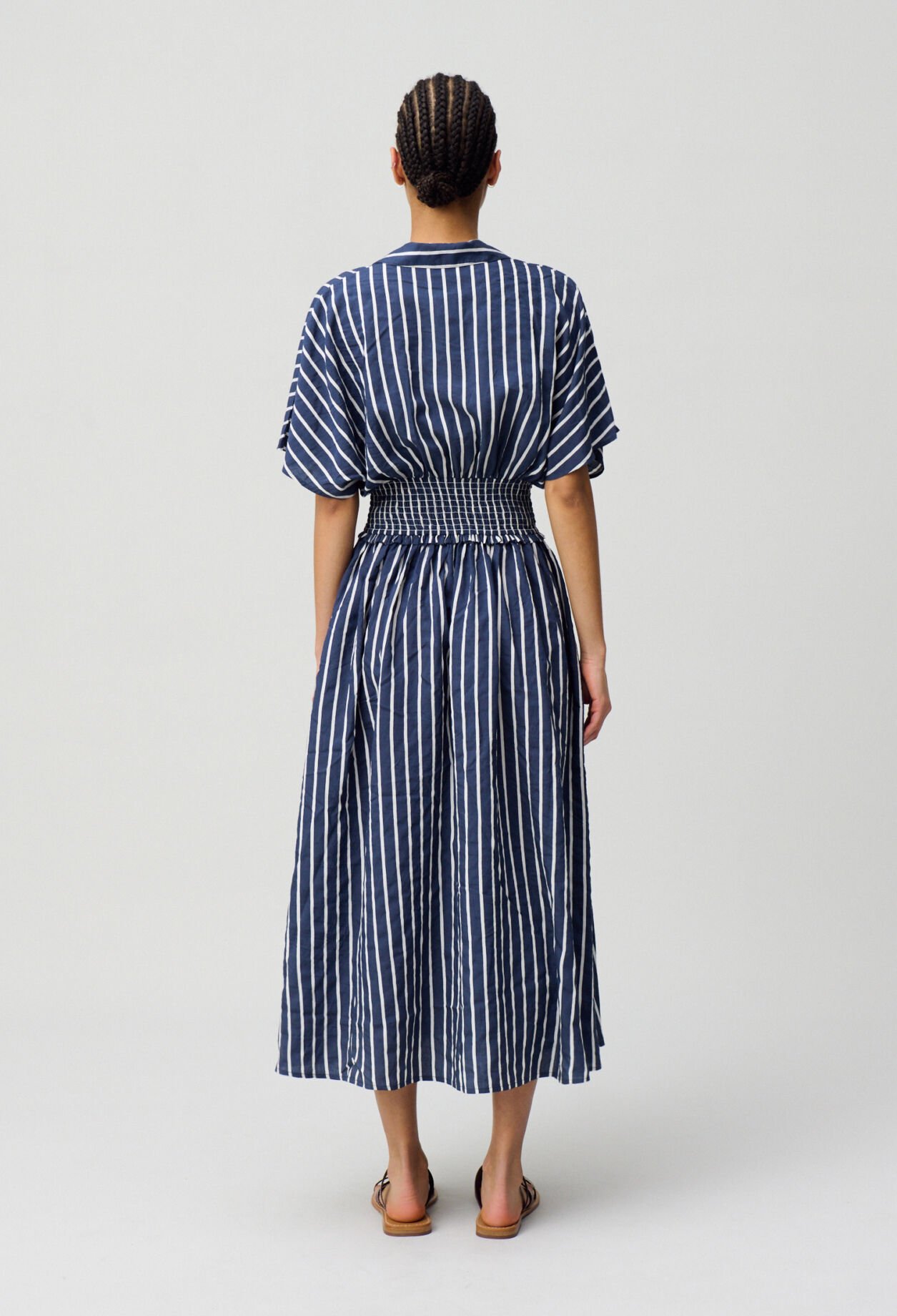 Striped wrap dress