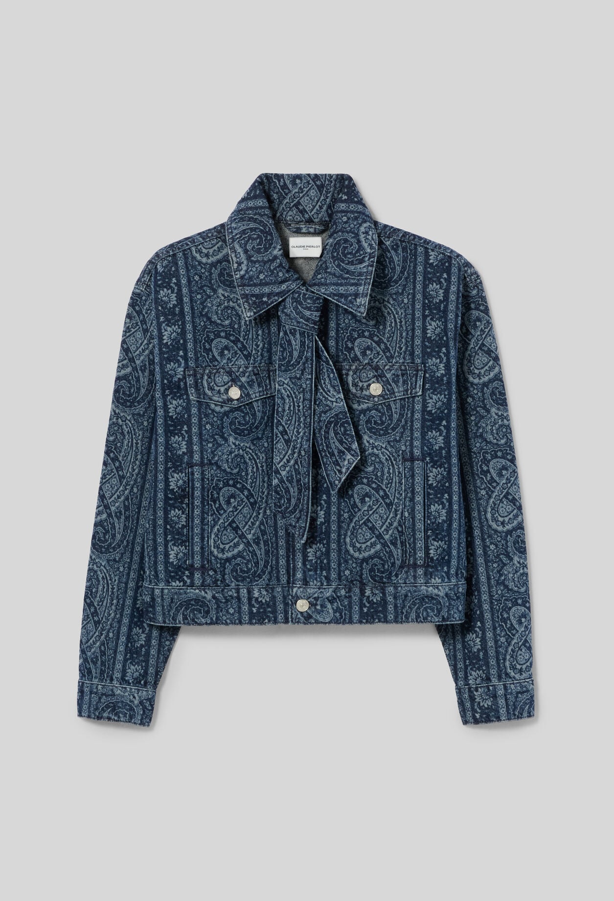 Printed denim jacket