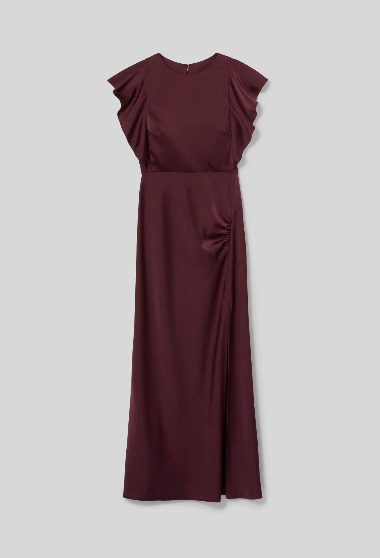 Slit Satin Maxi Dress