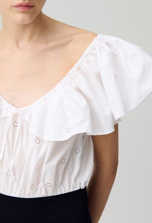 Short Dress in Mixed Fabrics