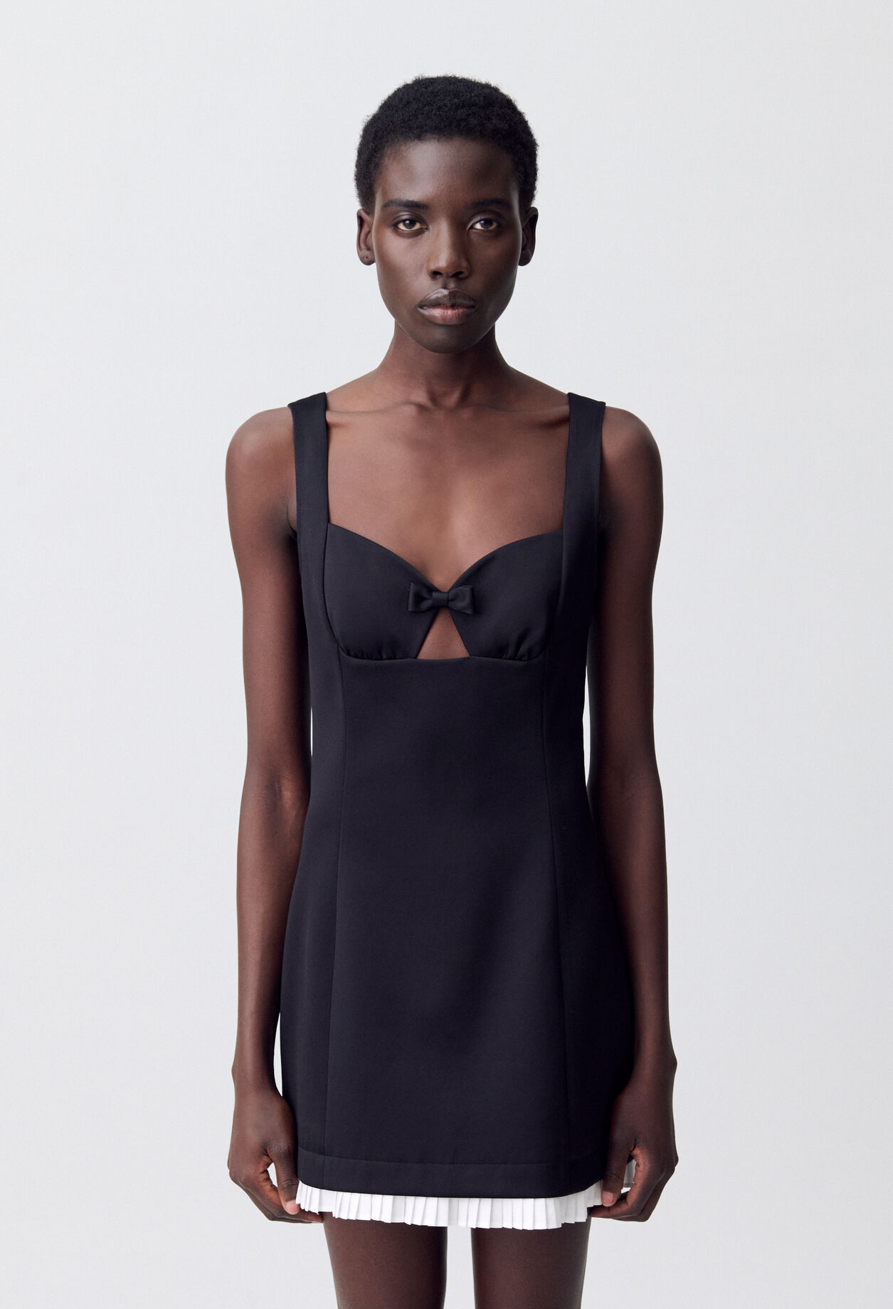 Pleated Mini Dress