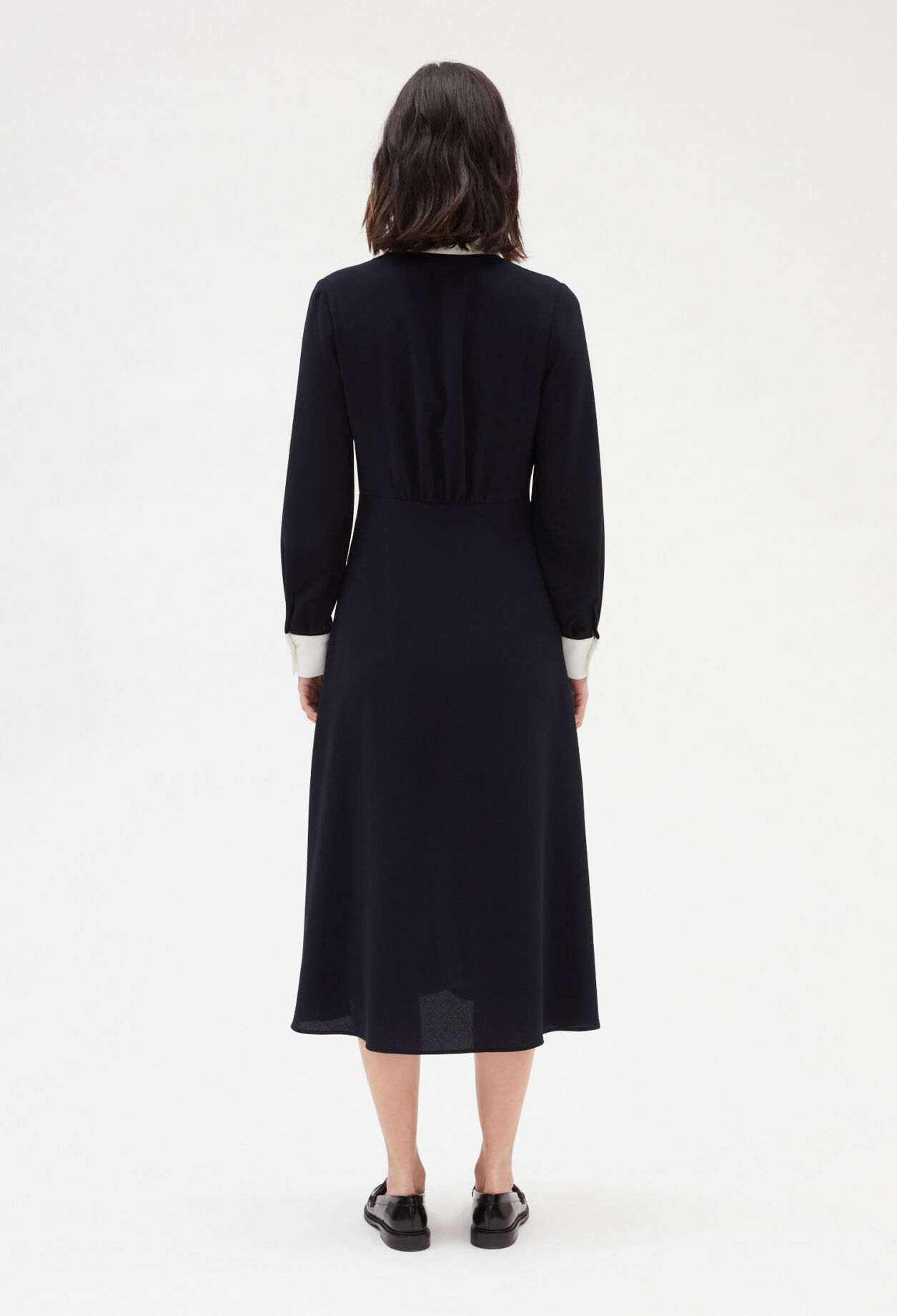 Navy blue mid-length dress