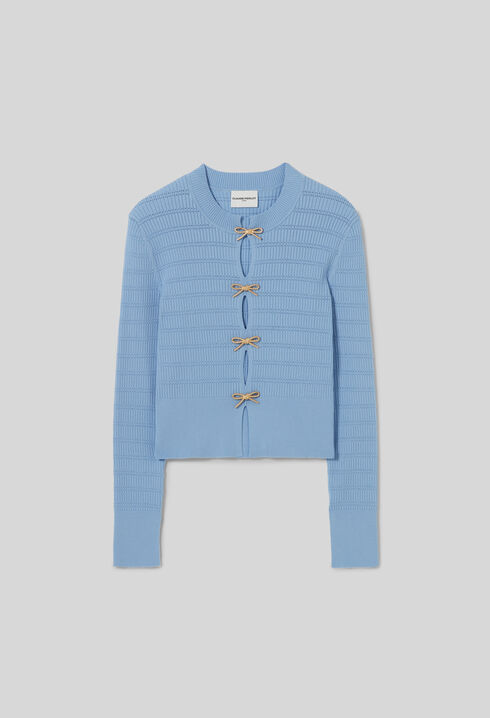 Knit Jumper with Bow Details