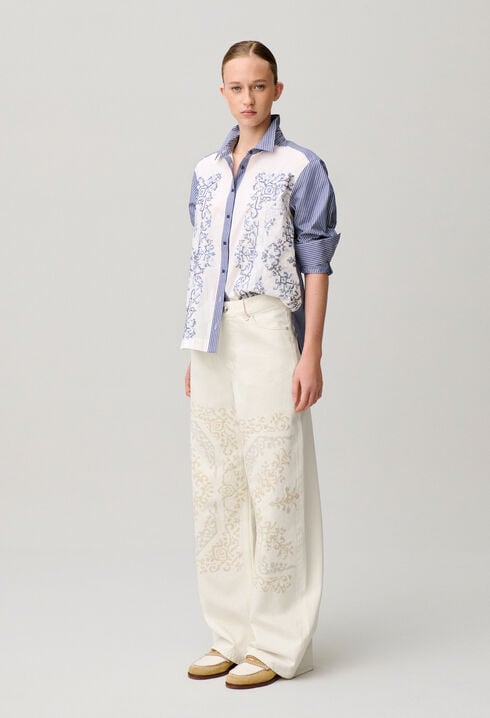 CP Embroidered Denim Jeans