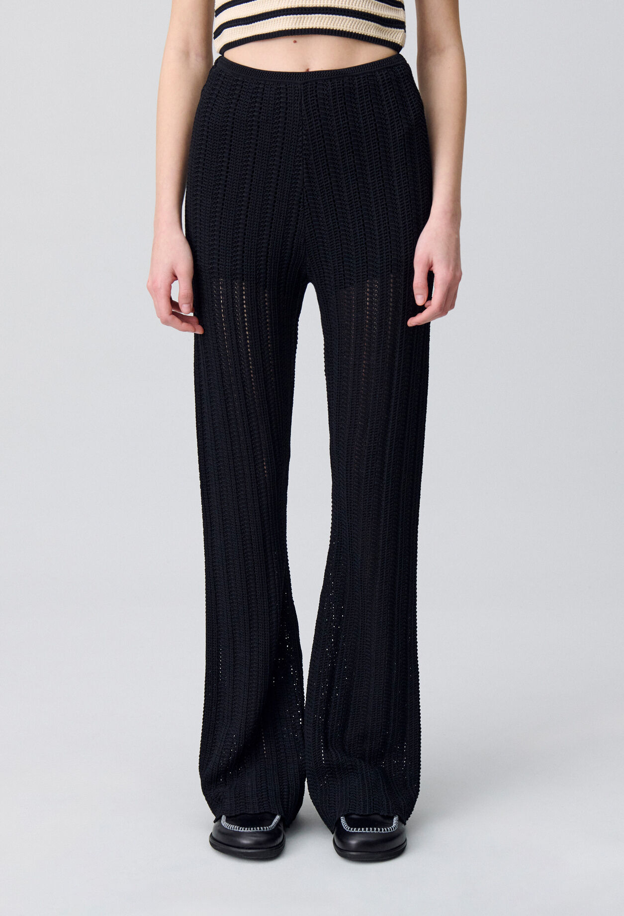 Crochet Detail Flowing Trousers