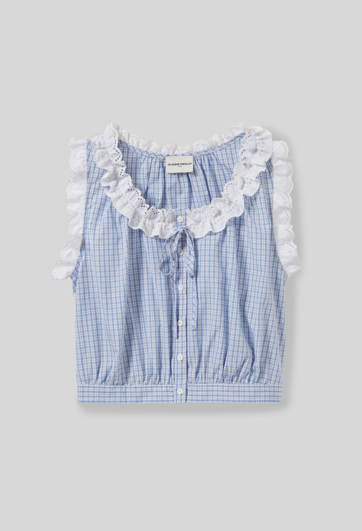 Lace checkered top