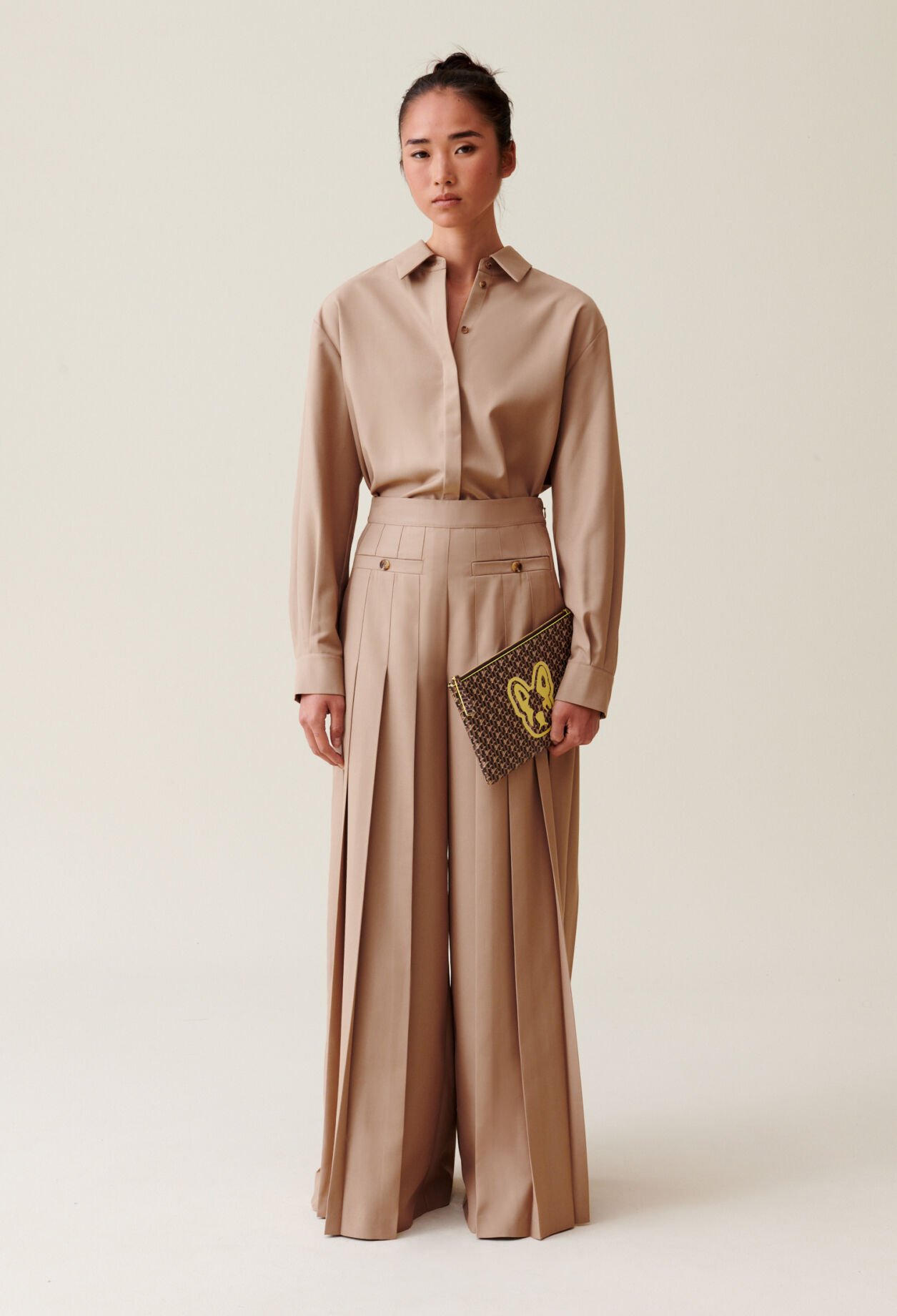 Womens high waisted pleated trousers on sale