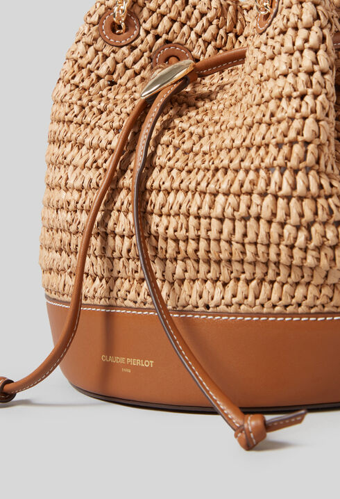 Woven Basket Bucket Bag