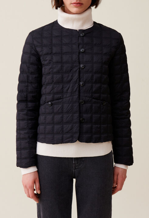 Short Buttoned Light Puffer