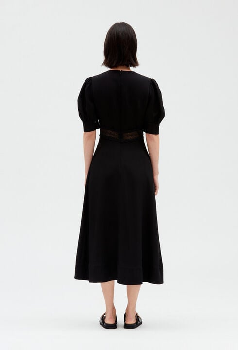 Embroidered midi dress