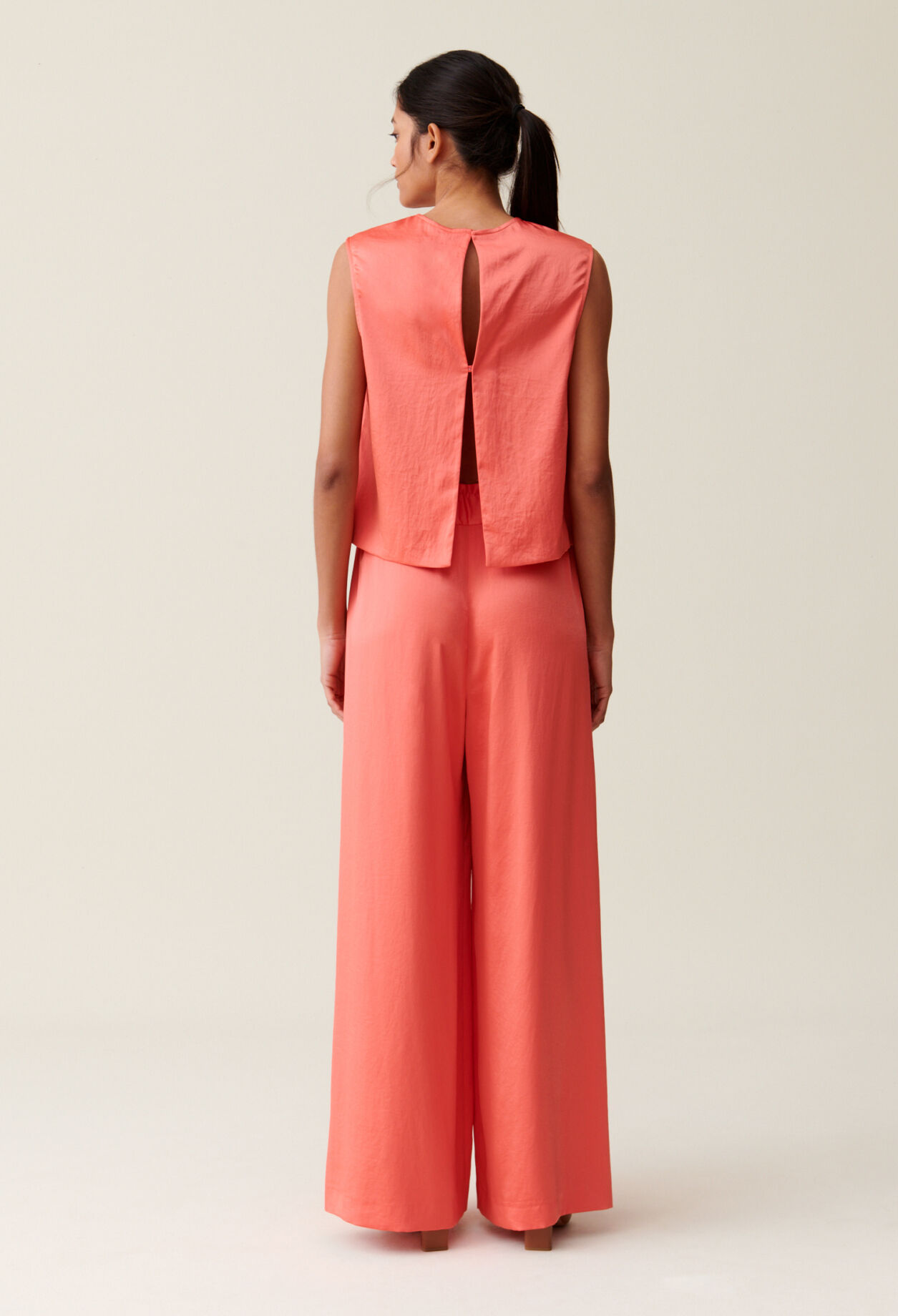 Sleeveless Top with Open Back
