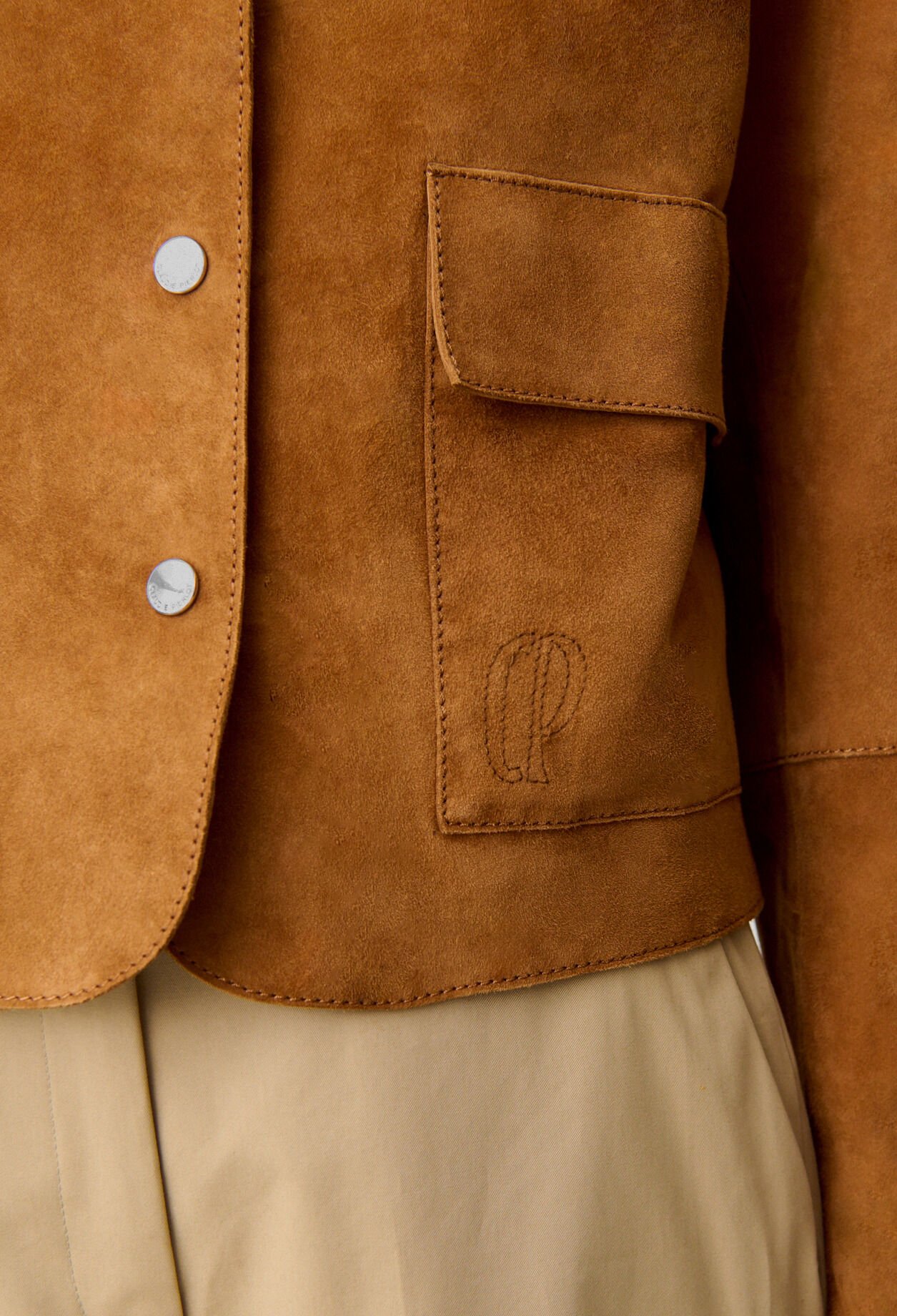 Suede leather jacket