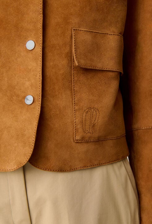 Suede leather jacket
