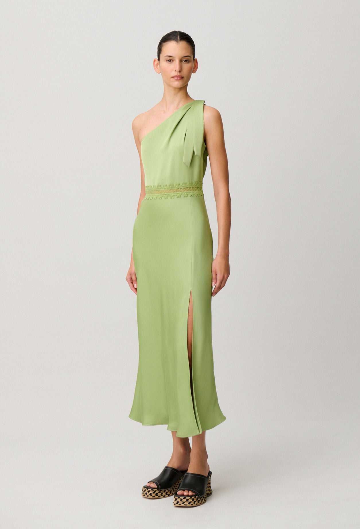 Satin and Lace Maxi Dress